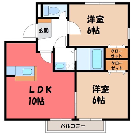 宇都宮駅 徒歩43分 1階の物件間取画像